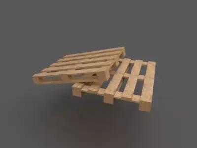 Wooden pallet 3D model order