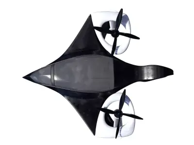 Futuristic  Aircraft - High-Poly Sci-Fi 3D Model 3D model
