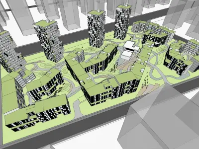 Sketchup Residential Complex 226 3D model
