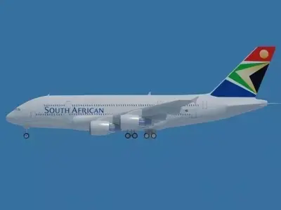 South African Boeing 747 3D model