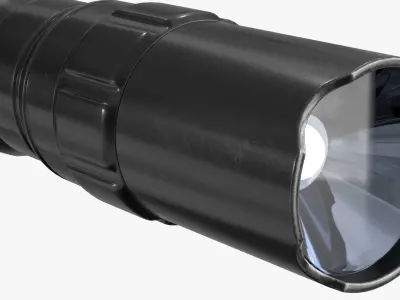 Police Flashlight Low-poly 3D model