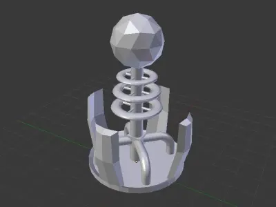 Coil Tesla 3D Model Low-poly 3D model