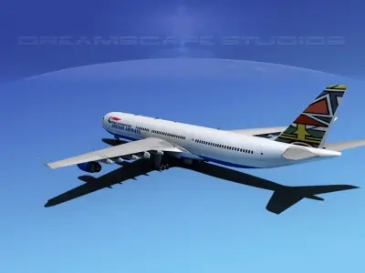 Airbus A340-600 British Airways 3D model