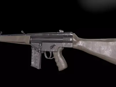 HKG3 Rifle  Low-poly 3D model
