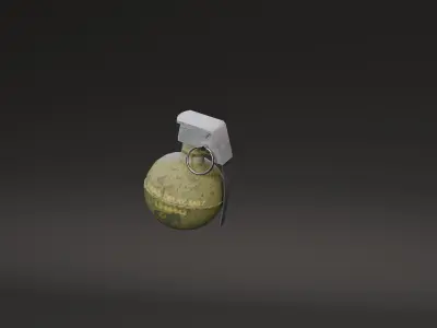 Fragmentation Grenade M24 Free low-poly 3D model