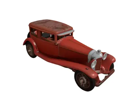 Antique Weathered Classic Car Model 3D model