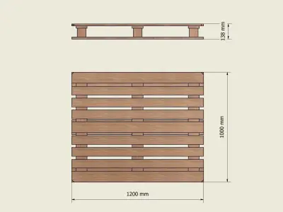 WOODEN PALLETS 3D model