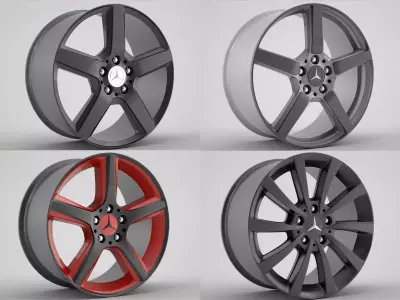 mercedes CLS Rims collection 3D model