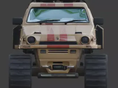 Stylized Chibi Sci-Fi Crawler Scout 3d Low-poly 3D model