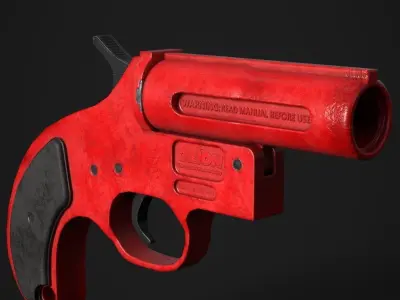 flare gun  Low-poly 3D model