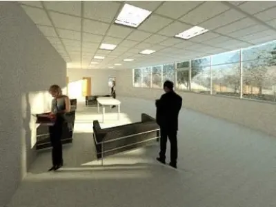 Aesthetic Commercial Building 3D model