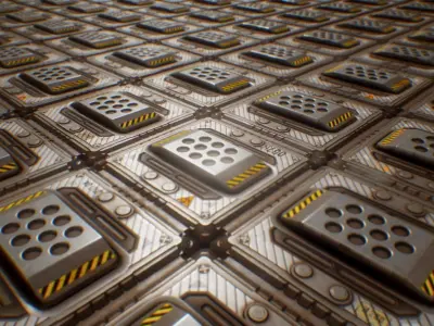 PBR Seamless Sci-Fi Texture 36 Low-poly 3D model
