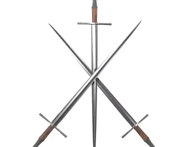 Bastard Sword Low-poly 3D model purchase