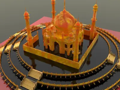 Chinese palace temple of heaven ancient  building  3D model