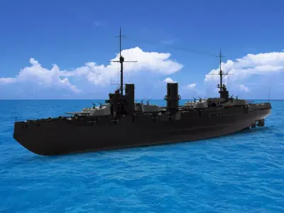Gangut-class battleship 3D model