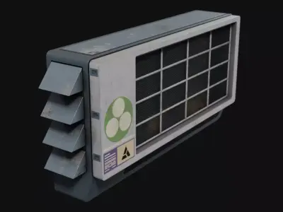 Air Conditioner Unit and Refrigeration Machine Game Ready Low-poly 3D model 4