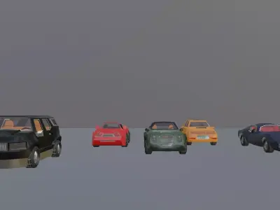Car low poly pack 1 Low-poly 3D model