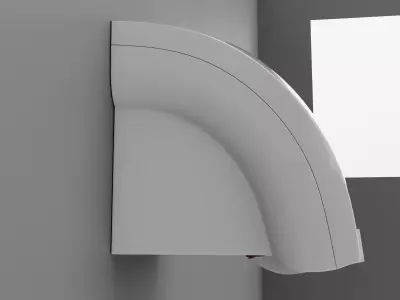 Modern Automatic Hand Dryer - Commercial Restroom Appliance 3D model