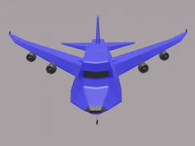 Airplane Free low-poly 3D model buy