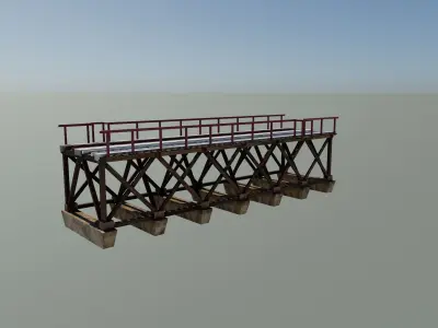 Truss Bridge 3D model by ahammodullah