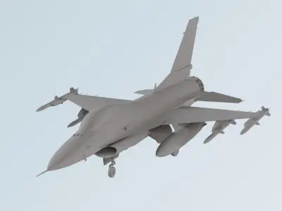 Fighter aircraft - F16 3D model