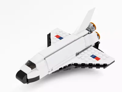 Modular Space Shuttle Toy Low Poly 3D Model Low-poly 3D model