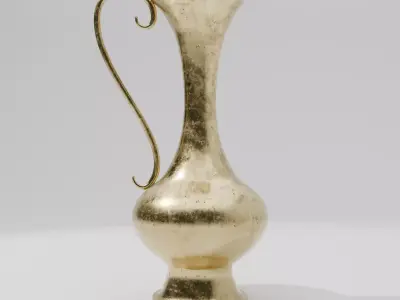 Antique Brass Pitcher Low-poly 3D model