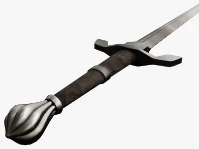 Medieval weapons Low-poly 3D model 6