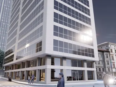 Glass Building 01 Low-poly 3D model