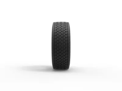 Semi truck tire 2 Scale 1 to 25 3D print model
