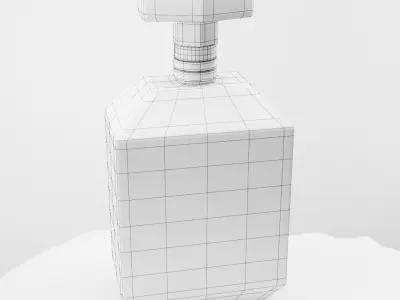 Perfume Bottle 3D Model  -High-Quality Glass Container 3D model