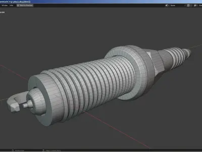 Spark Plug - NGK Ruthenium HX 3D model