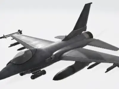 F-22 Raptor Fighter Jet - High-Detail 3D Model  3D model