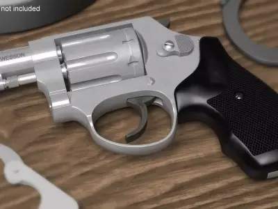 Small Revolver Smith and Wesson 3D model