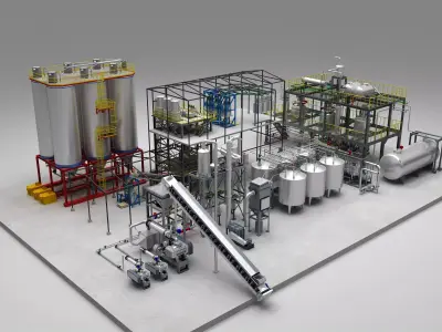 chemical plant 3D model purchase