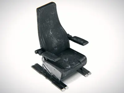Pilot Chair PBR Low-poly 3D model