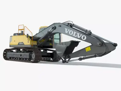 Volvo EC220EL Excavator 3D model