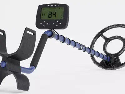 Metal Detector - Used and Scratched Ground Scanner 3D model