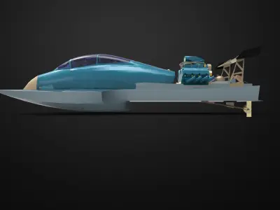 Hydroplane watercraft 3D model