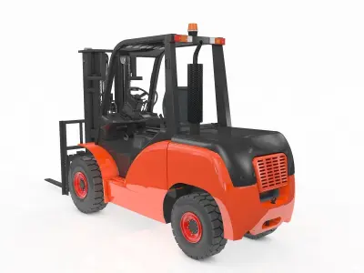 Animated Forklift 3D model