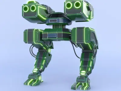 Fatc robot Low-poly 3D model