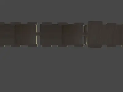 Wooden train low-poly 3D model purchase