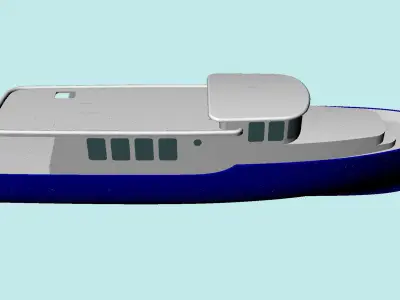 Tour Boat 3D model