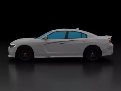 DODGE Charger SRT Hellcat 2015- Low-poly 3D model