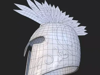 Gladiator Helmet Game Ready Lowpoly Free low-poly 3D model purchase