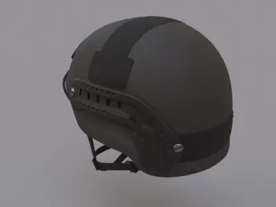 Ops Core Sentry mid cut military helmet black 3D model