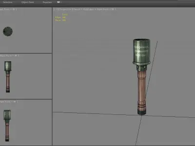 vintage grenade Low-poly 3D model