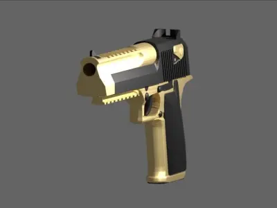 Desert Eagle pack--PBR metal Low-poly 3D model