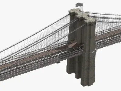 Brooklyn Bridge Architectural Structure  purchase 3D model