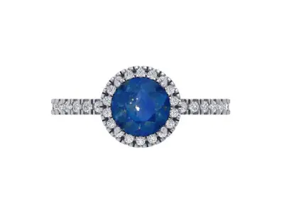 Solitaire Engagement Ring 3D print model 47